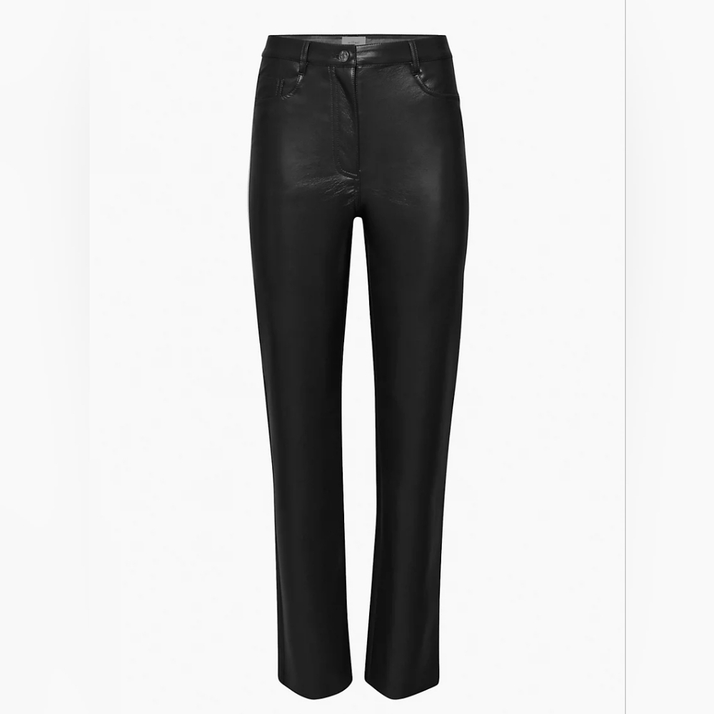 Aritzia Wilfred Melina Faux Leather Pants in Black